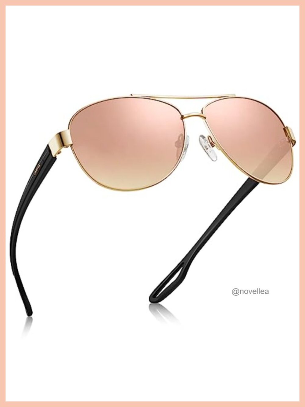 CARFIA Pink Mirrored Pilot Sunglasses for Women Polarized UV Protection Retro